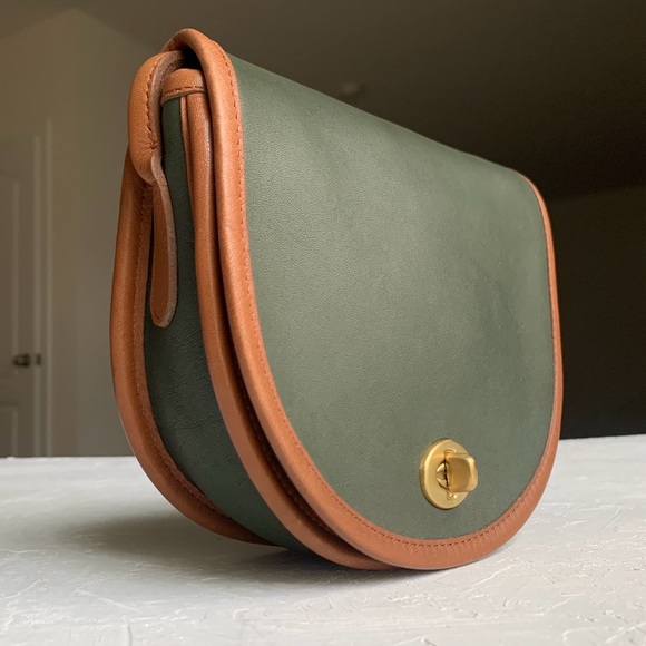 Spectator Mini Bag (6825) in Forest/Tabac | Vintage Coach Crossbody Shoulder Bag - Picture 5 of 15